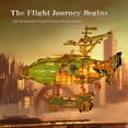thumbnail image 2 of Puzzle de madera 3D Fantasy Airship modelo FUNPOLA con luces LED, 2 of 6