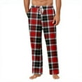 thumbnail image 2 of Drmagiyhm Men's Pajama Pants Cute Christmas Print Lounge Pants Autumn Big and Tall Pajama Pants Lazy One Sleeping Pants Wide-Leg Elastic Waist Red Plaid Holiday Pants L, 2 of 5