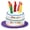 White, variant on Beistle - Plush Birthday Cake Hat - Pack of 12