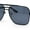 All Black, variant on Mens Luxury Fashion Rectangle Mobster Chic Designer Metal Rim Sunglasses All Brown