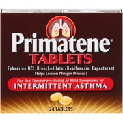 Primatene Bronchial Asthma Relief Tablets 24 ct Box