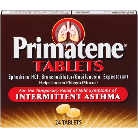 Primatene Bronchial Asthma Relief Tablets 24 ct Box