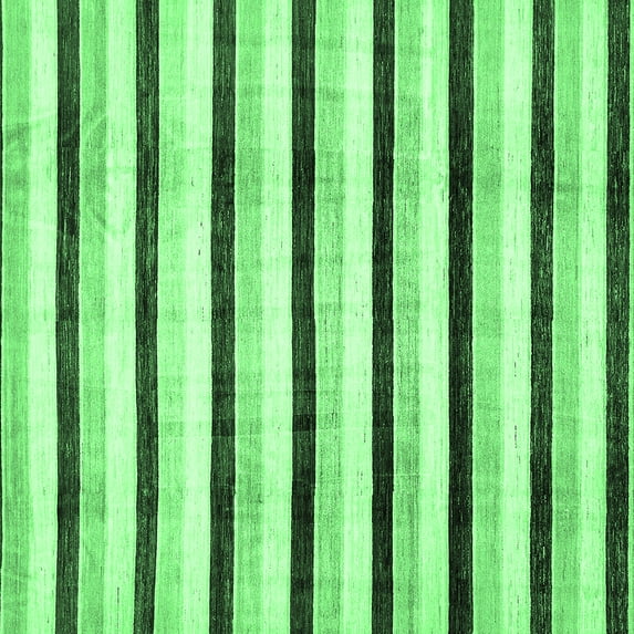 Ahgly Company Indoor Square Solid Emerald Green Modern Area Rugs, 7' Square
