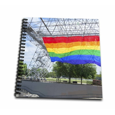 3dRose Rochester, New York, gay rainbow flag, Pride Festival - Mini Notepad, 4 by 4-inch