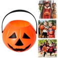 thumbnail image 2 of Halloween Candy Bucket Plastic Pumpkin Bucket Trick Or Orange Bucket Mini Halloween Bucket Party, 2 of 8