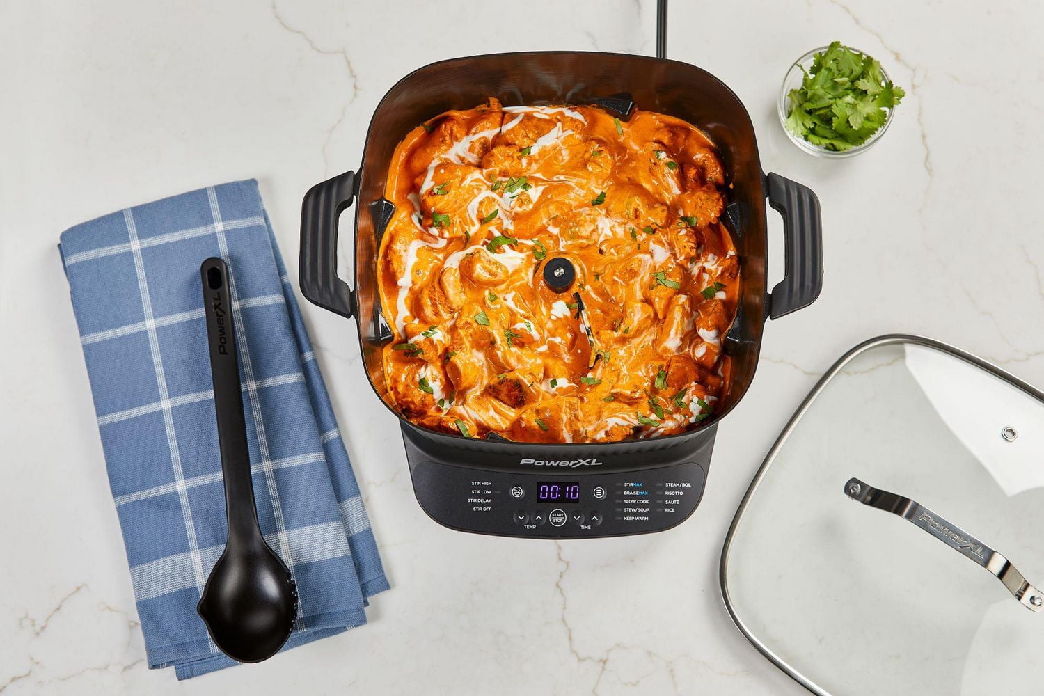 PowerXL 7.5Qt StirMax Multi-Cooker, Auto Paddle Stirs/Shreds/Mixes