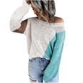 thumbnail image 1 of Pompotops Pull-Over Ample d'Automne pour Femmes Manches Longues Col Rond Pull Assorti, 1 of 1