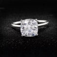 thumbnail image 3 of solitaire jewels 3CT Cushion Moissanite Solitaire Engagement Ring For Women, 18K White Gold, 3 of 5