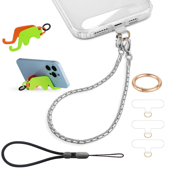 Correa de Muñeca para Teléfono con Cadena Metálica Casecond para iPhone Plata