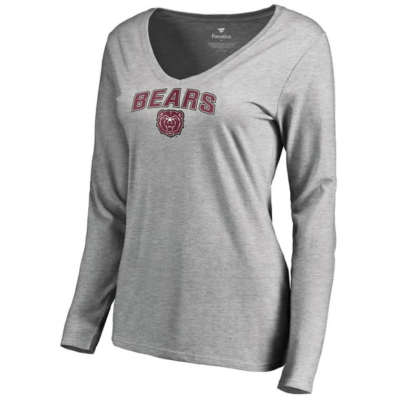 Women's Ash Missouri State University Bears Proud Mascot Long Sleeve T-Shirt