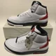 thumbnail image 3 of Ni - ke Air Jordan 2 Retro OG Chicago Men Size 9 New DX2454-106 White Varsity Red (2022), 3 of 5