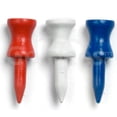 thumbnail image 1 of Golf Tees Etc Step Down Red, White, Blue, Golf Tees 1 1/4" Inch Strong & Light Weight Accessory Tool For Golf Sports - (200 Of Pack), 1 of 1