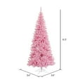 thumbnail image 2 of Vickerman 6.5' Pink Fir Slim Artificial Christmas Tree, Pink  Dura-lit LED Lights, 2 of 3
