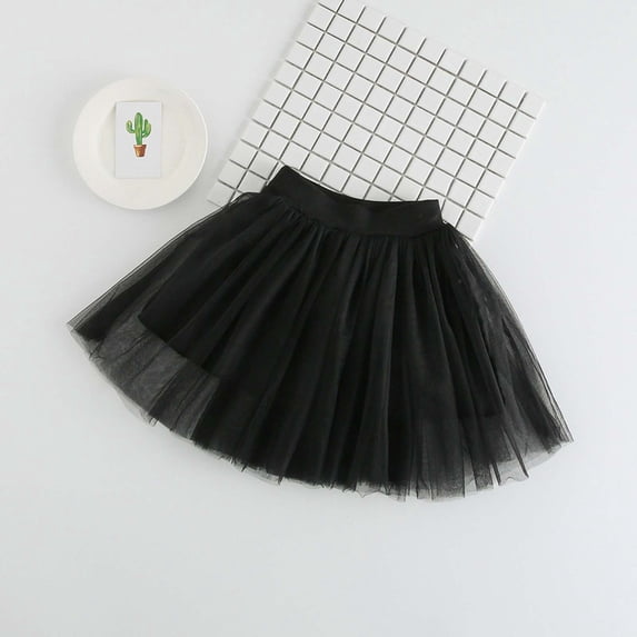 Flared A-Line Waistband Girls Summer Skirt, Vintage Polka Dot 50s Pleated Full Circle Swing Dress for Toddler Kids Party Casual Wear