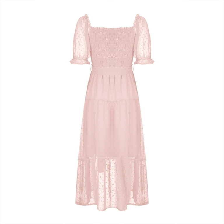 midi dress white White Flower Lace Midi Dress main image 0