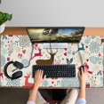 thumbnail image 4 of Long Mouse Pads for Desk,Multicolor Christmas Deer Pattern Desk Mats on Top Of Desks, Desk Mouse Pad Extra Large with 3mm Non-Slip Base and Stitched Edge for Gaming,Office,Work,Home 47.3x23.6in, 4 of 5