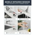 thumbnail image 4 of Wowow Touchless Single-Handle Pull Down Sprayer Kitchen Faucet, Mobile Motion Sensor Kitchen Sink Faucet in Brushed Nickel, 4 of 5