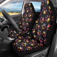thumbnail image 3 of Uorisanigo Colorful Dog Paws Car Seat Cover for Front Seat Set of 2 Waterproof Stretch Polyester Fabric Cover Easy to Install for Additional Protection Universal Fit Most Cars, 3 of 7