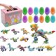 thumbnail image 1 of Paquete de 12 huevos sorpresa precargados con juguetes de bloques de construcción de dinosaurio para niños caza de huevos de Pascua rellenos de cestas de Pascua fiesta de Pascua Sailing Electrónica, 1 of 1