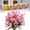Pink, variant on LKZQHMC Artificial Flowers for Outdoor Indoor,5 Bundles Plastic Fake Flowers Daisy with Leaves for Home Garden Decor,Porch,Window Box,Yellow