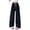Black, variant on Ruyang Girls Wide Leg Fleece Sweatpants Teens School Sports Joggers Thermal Elastic High Waisted Straight Pants