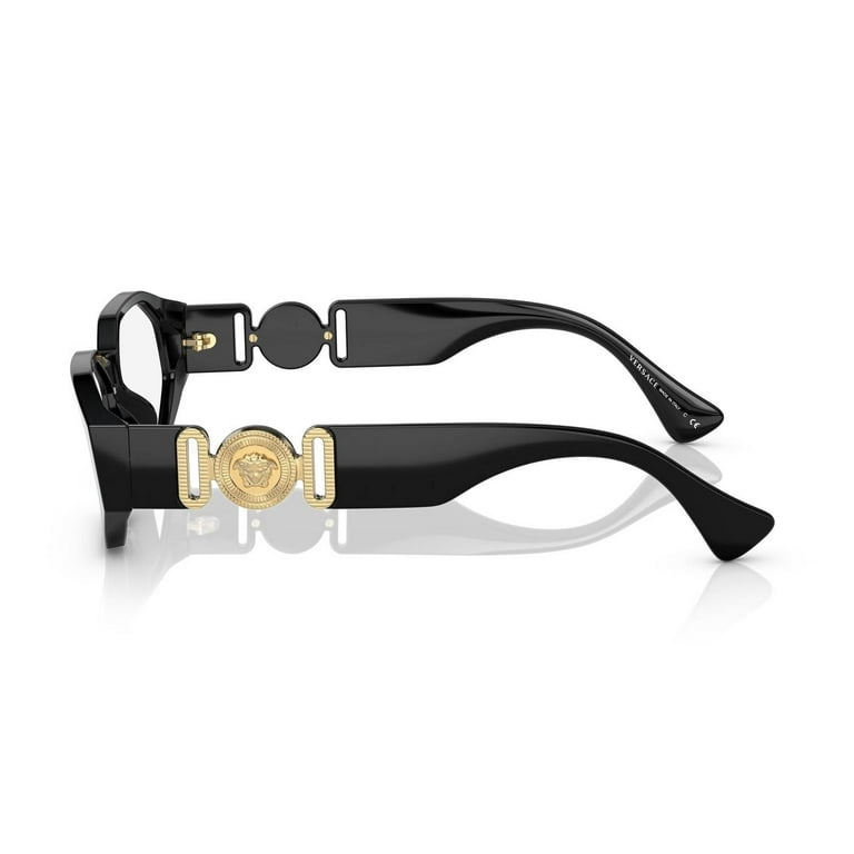 Versace Men's Eyeglasses with Demo Lenses & Irregular Versace Men's Eyeglasses with Demo Lenses & Irregular