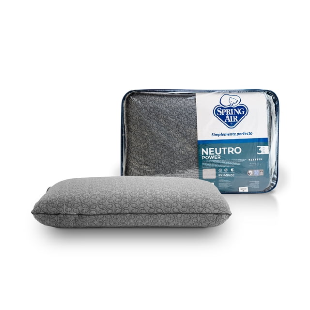 Almohada NEUTRO POWER Antiestrés: Memory Foam con Carbón, Tecnología Hipoalergénica, Soporte Ergonómico (Tamaño Estándar)