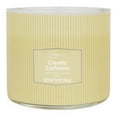 thumbnail image 2 of Bougie parfumée Mainstays à 3 mèches, enveloppée texturée Cachemire crémeux, 14 oz, 2 of 6