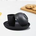 thumbnail image 4 of Wheat Straw Dinnerware Sets,Reusable Dinnerware,Unbreakable Dinner Plates for 4,Black Set 8pcs Plates, 4pcs Bowls, 4pcs Cups,and tableware,Microwave Dishwasher Safe, 4 of 7