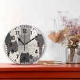 thumbnail image 2 of Yayeee 10" Wall Clock Battery Operated Quartz Round Silent Non-Ticking Home Decor, Gray Cute Cats, 2 of 6