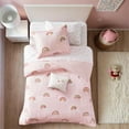 thumbnail image 5 of Mi Zone Kids Twin/Twin XL Size Comforter Sets, Pink Kids Bed in a Bag for Girls, 6-Piece Rainbow and Metallic Stars Girls Comforter Bedding Set with bed sheets, 5 of 7