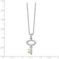 thumbnail image 3 of SS White Ice Diamond Gold-plated Key Necklace 18 Inch, 3 of 3
