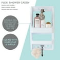 thumbnail image 3 of Bath Bliss 2 Shelf Multi Hanging Option Plastic Shower Caddy, White, 3 of 8