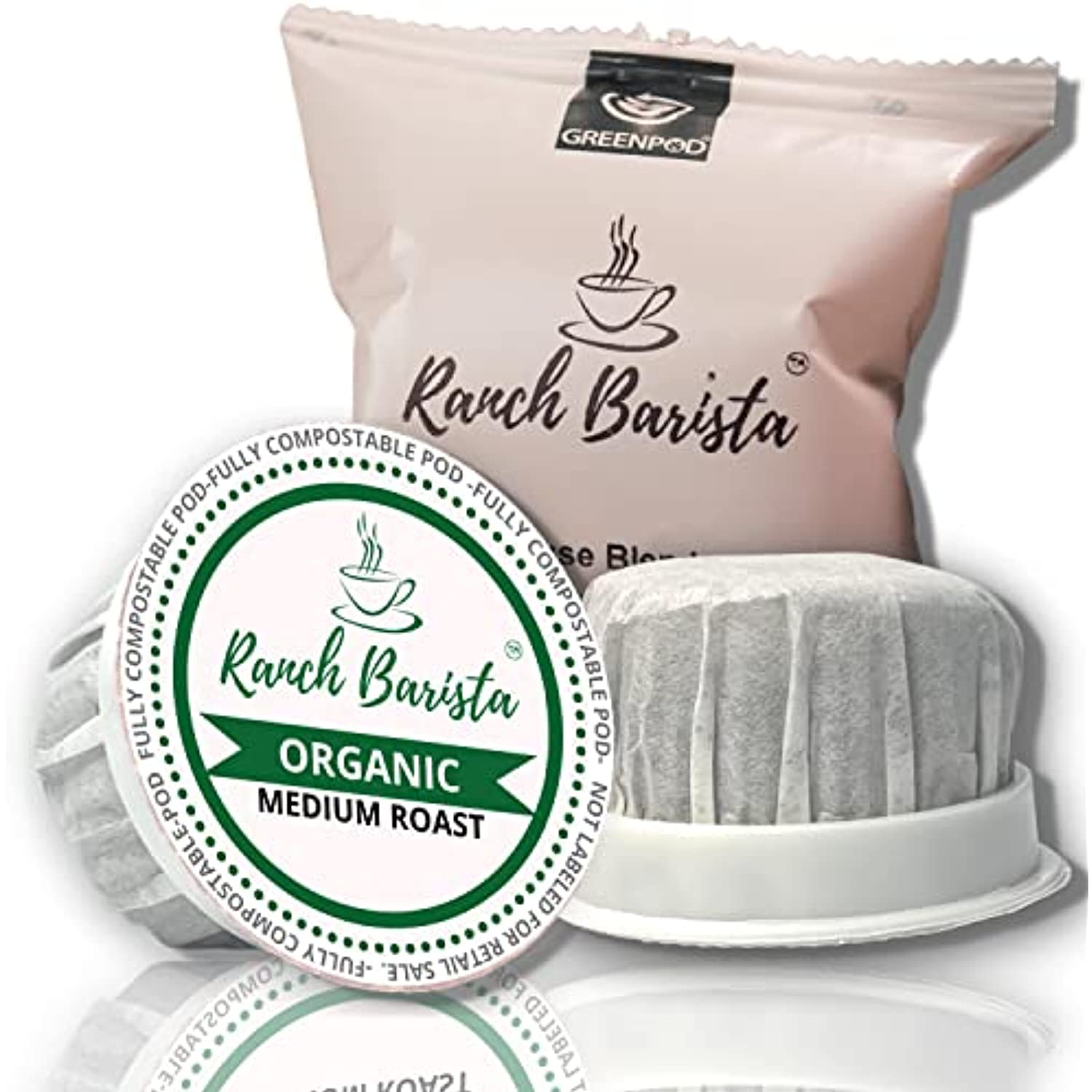 Compostable Coffee Pod Ranch Barista. Up To 40 More Coffee, Compatible