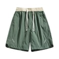 thumbnail image 2 of Mlzmgr Plus Size Cotton Shorts for Men Sports Casual Stretchy Drawstirng Elastic Waist Mens Shorts M-5XL, 2 of 8