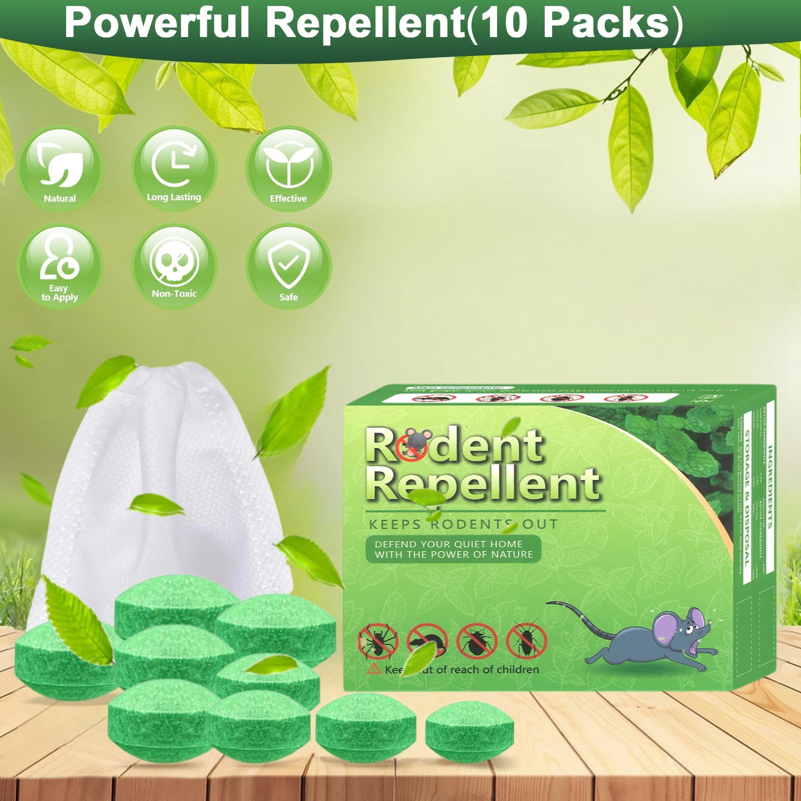 PestControl Pouches - All Natural - RepelsRodents, Silverfish, Spiders, Roaches, Ants, Squirrels, & Other Pests