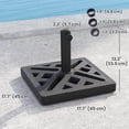 thumbnail image 3 of Outsunny Garden Parasol Base, 33lbs HDPE Outdoor Umbrella Base Black, 3 of 10