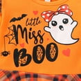 thumbnail image 5 of Tiny Cutey Toddler Baby Girl Halloween Clothes Outfit Long Sleeve Ghost Pumpkin Top Pants Set, 5 of 8