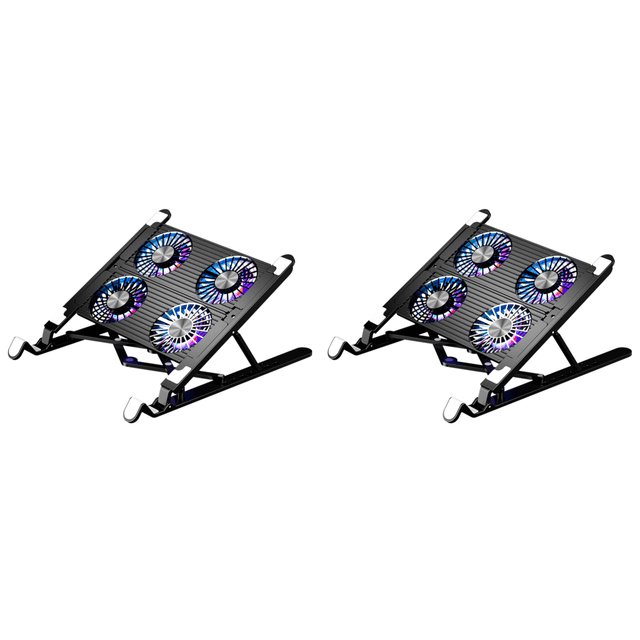 PC Laptop Cooler 4 Ventilador Soporte Almohadilla Enfriamiento para Computadora Portátil Plegable ()