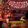 thumbnail image 4 of Guirnalda de luces navideñas KNONEW 123 m 1000 LED para exteriores, color rojo y blanco, 4 of 6