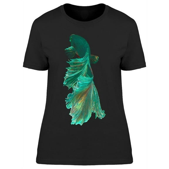 Incredible Green Silver Betta T-Shirt Women -Image by Shutterstock, Female Medium