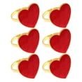 thumbnail image 3 of Juego de 6 servilleteros con forma de corazón, servilleteros de amor para fiestas de mesa, fiestas de cumpleaños, bodas, Año Nuevo, adornos de servilleta de Acción de Gracias, 3 of 5