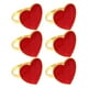 thumbnail image 3 of Juego de 6 servilleteros con forma de corazón, servilleteros de amor para fiestas de mesa, fiestas de cumpleaños, bodas, Año Nuevo, adornos de servilleta de Acción de Gracias, 3 of 5