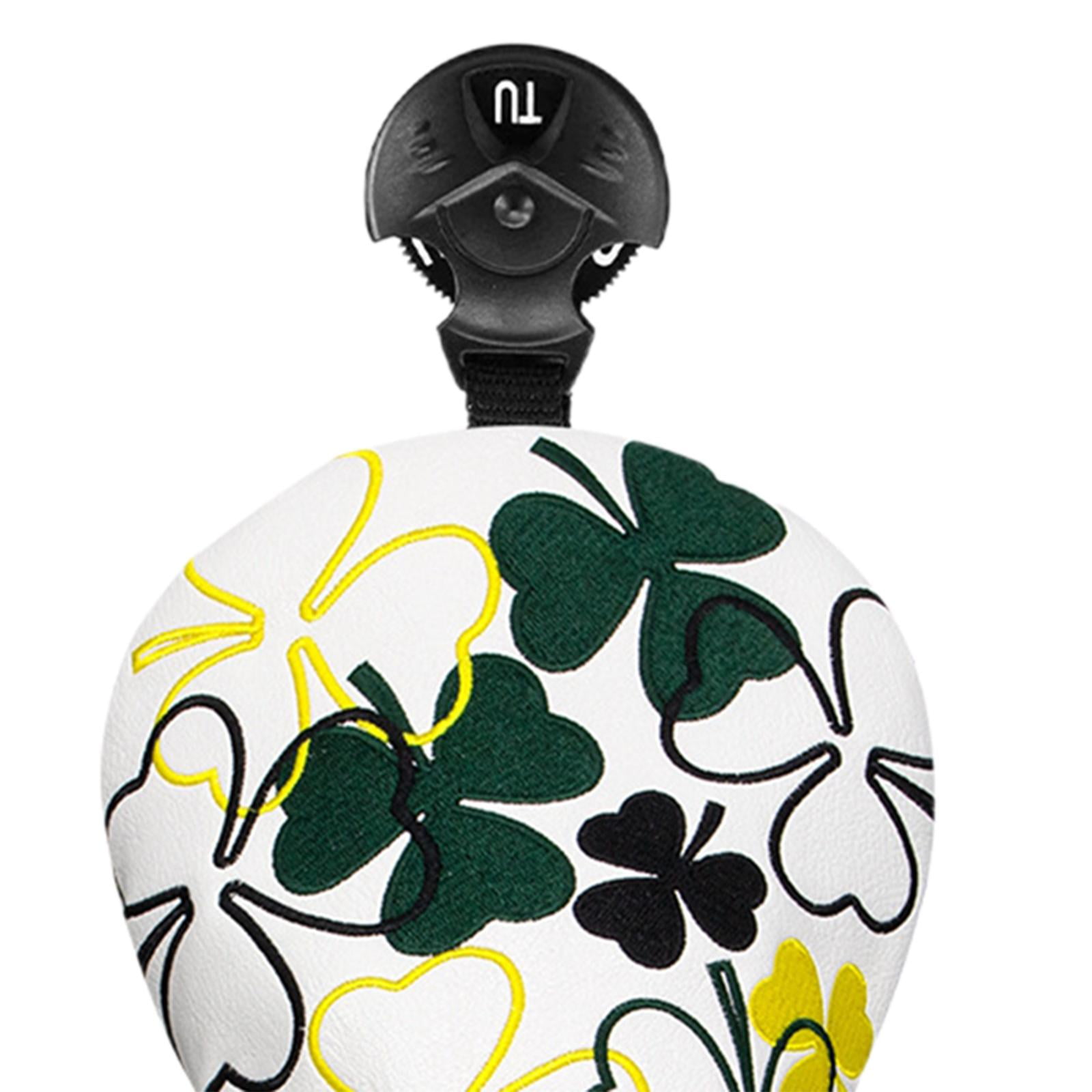 funtasica Water Resistant Patterned Embroidered Golf Club Headcover with Tags High Quality Fairway Wood Hybrid Headcover Headcover , White, Set