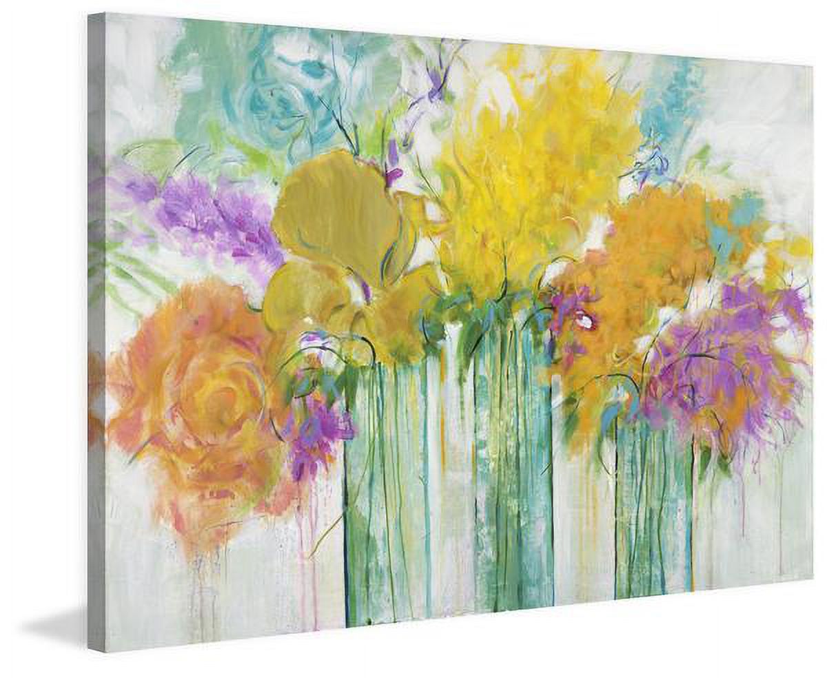"Warm Summer Blooms I" Painting Print on Wrapped Canvas