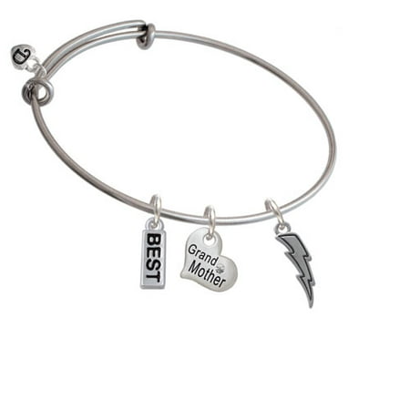 Lightning Bolt Grandmother Heart Expandable Bangle Bracelet This On Opens A Dialog That Displays Additional Images For Product With The Option To Zoom In Or Out