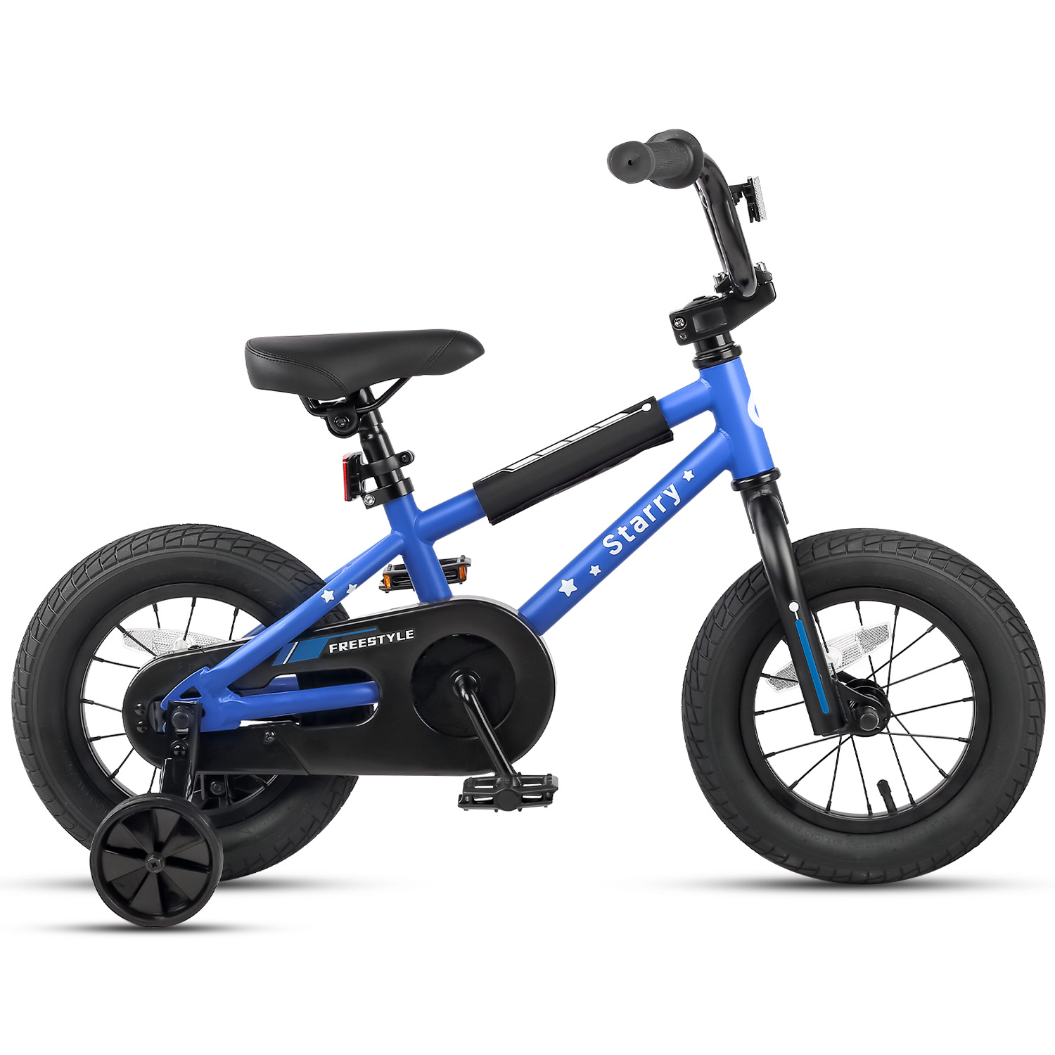 Glerc 12-Inch BMX Kids Bike with Training Wheels, Blue photo 8