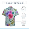 thumbnail image 7 of High Quality Hawaiian Shirts for Men Short Sleeve Aloha Beach Shirt Floral Summer Casual Button Down Shirts Blouses VHBJC6, 7 of 7