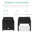 thumbnail image 3 of Best Choice Products Set of 2 Multipurpose Patio Wicker Ottomans w/ Removable Cushions - Black/Black, 3 of 8