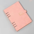 thumbnail image 2 of 6-Ring Professional Notebook, Refillable Notebook, Writing Journal, Faux Leather Cover Journaling Notebook Composition Book Notes Office Journal & Notebook for Women & Men Office Supply, Pink, 2 of 5